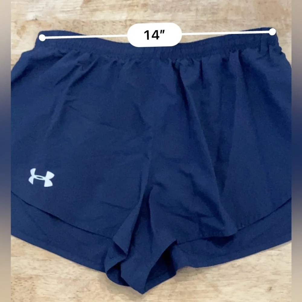 Under Armour Women’s Sz L Navy Kick Split Athletic‎ Shorts